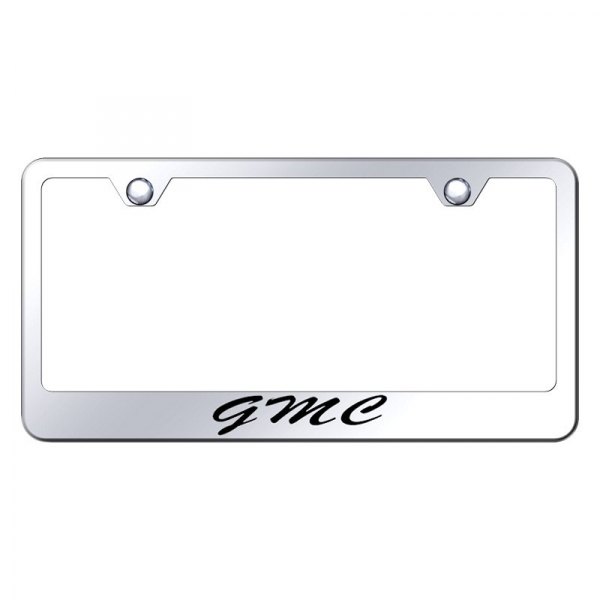 Autogold® - License Plate Frame with Script Laser Etched GMC Logo