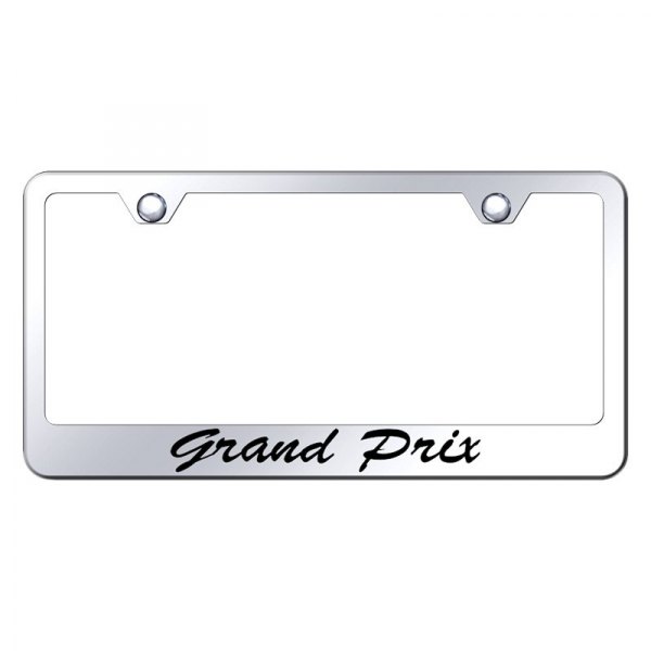 Autogold® - License Plate Frame with Script Laser Etched Grand Prix Logo