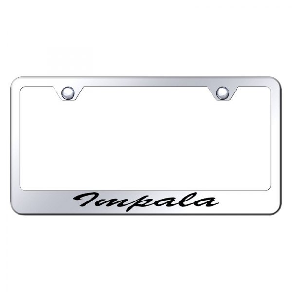 Autogold® - License Plate Frame with Script Laser Etched Impala Logo