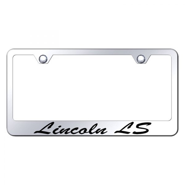 Autogold® - License Plate Frame with Script Laser Etched Lincoln LS Logo