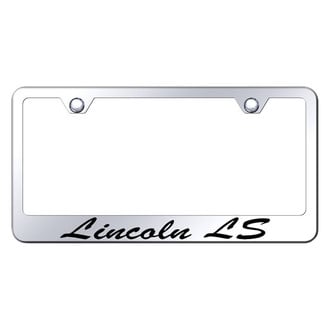 Autogold® - Chrome License Plate Frame with Script Laser Etched Lincoln LS Logo