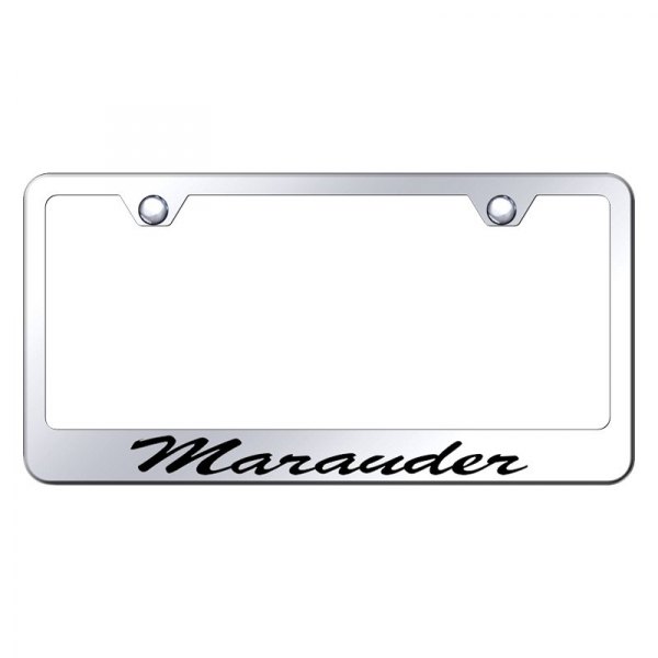 Autogold® - License Plate Frame with Script Laser Etched Marauder Logo