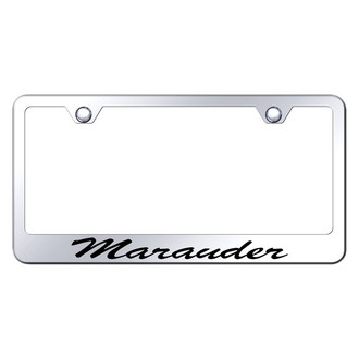Autogold® - Chrome License Plate Frame with Script Laser Etched Marauder Logo