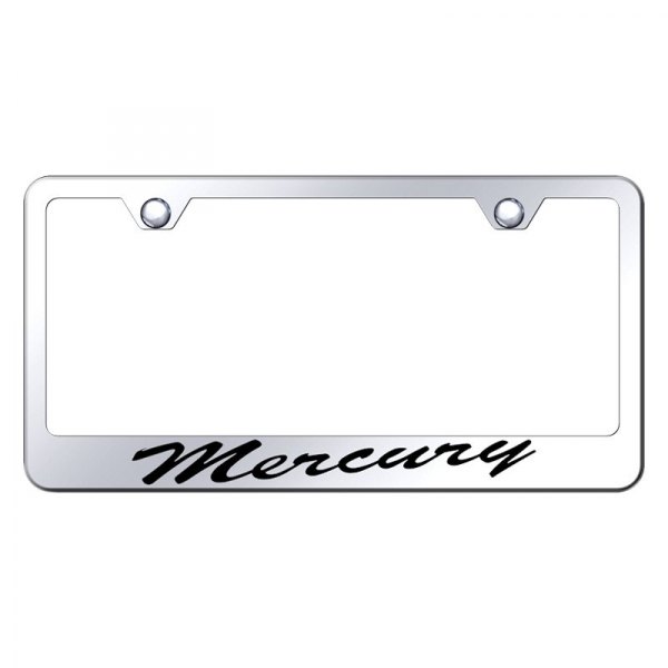 Autogold® - License Plate Frame with Script Laser Etched Mercury Logo