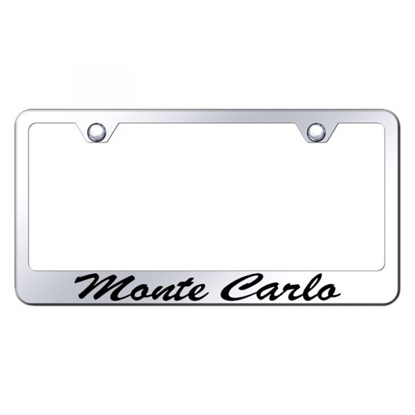 Autogold® - License Plate Frame with Script Laser Etched Monte Carlo Logo