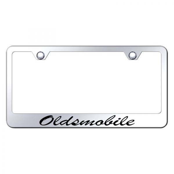 Autogold® - License Plate Frame with Script Laser Etched Oldsmobile Logo
