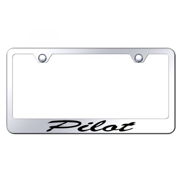 Autogold® - License Plate Frame with Script Laser Etched Pilot Logo