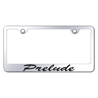 Autogold® - Chrome License Plate Frame with Script Laser Etched Prelude Logo