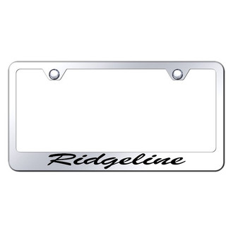 Autogold® - Chrome License Plate Frame with Script Laser Etched Ridgeline Logo