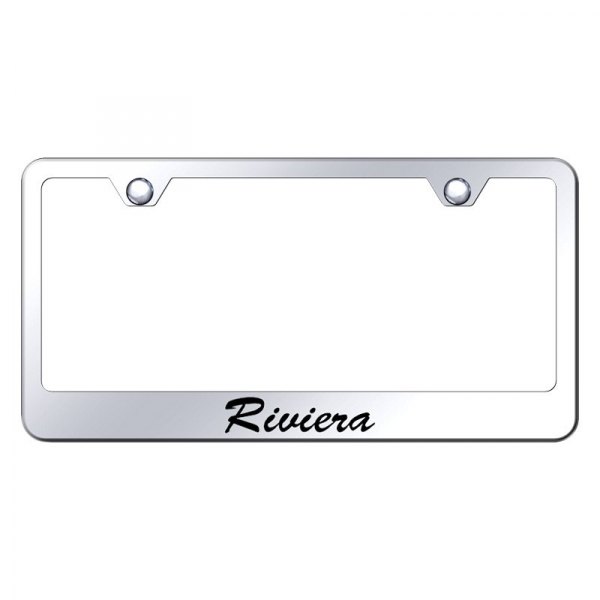 Autogold® - License Plate Frame with Script Laser Etched Riviera Logo