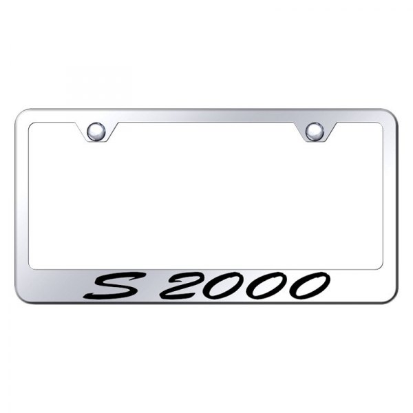 Autogold® - License Plate Frame with Script Laser Etched S2000 Logo
