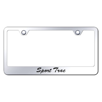 Autogold® - Chrome License Plate Frame with Script Laser Etched Sport Trac Logo
