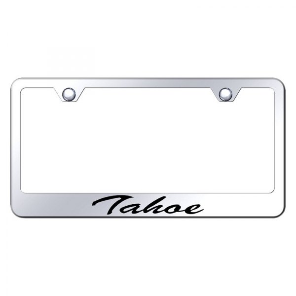 Autogold® - License Plate Frame with Script Laser Etched Tahoe Logo