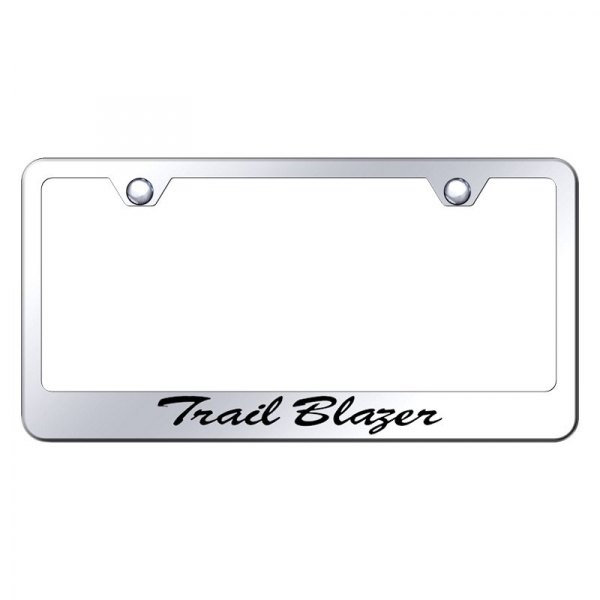 Autogold® - License Plate Frame with Script Laser Etched Trailblazer Logo