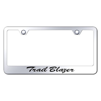 Autogold® - Chrome License Plate Frame with Script Laser Etched Trailblazer Logo