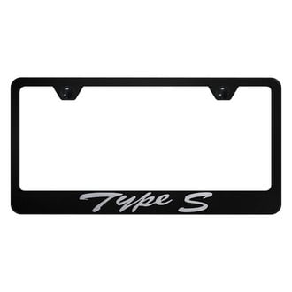 Autogold® - License Plate Frame with Script Laser Etched Type S Logo