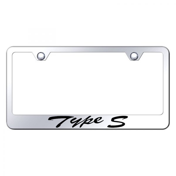 Autogold® - License Plate Frame with Script Laser Etched Type S Logo