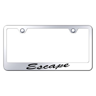 Autogold® - Chrome License Plate Frame with Script Laser Etched Escape Logo