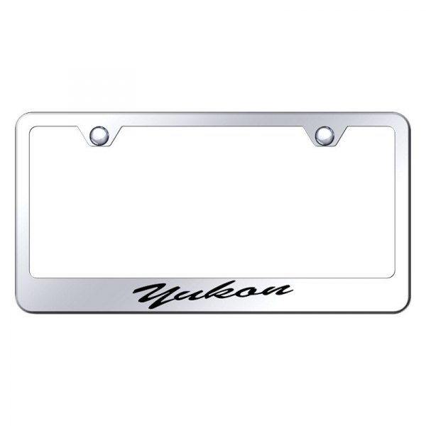 Autogold® - License Plate Frame with Script Laser Etched Yukon Etched Logo