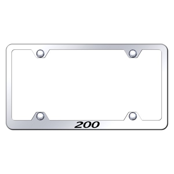 Autogold® - Wide Body License Plate Frame with Laser Etched Chrysler 200 Logo