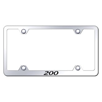 Autogold® - Wide Body Chrome License Plate Frame with Laser Etched Chrysler 200 Logo