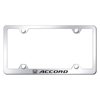 Autogold® - Wide Body Chrome License Plate Frame with Laser Etched Accord Logo