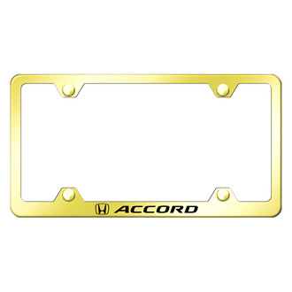 Autogold® - Wide Body Gold License Plate Frame with Laser Etched Accord Logo