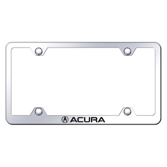 Autogold® - Wide Body Chrome License Plate Frame with Laser Etched Acura Logo and Emblem