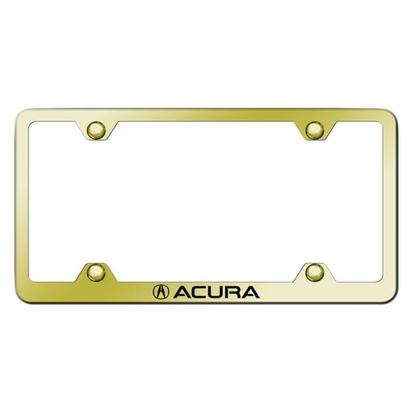 Autogold® - Wide Body License Plate Frame with Laser Etched Acura Logo and Emblem
