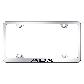 Autogold® - Wide Body Chrome License Plate Frame with Laser Etched ADX Logo