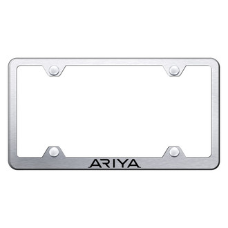 Autogold® - Wide Body Brushed License Plate Frame with Laser Etched Ariya Logo