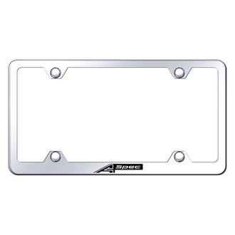 Autogold® - Wide Body Chrome License Plate Frame with Laser Etched A Spec Logo