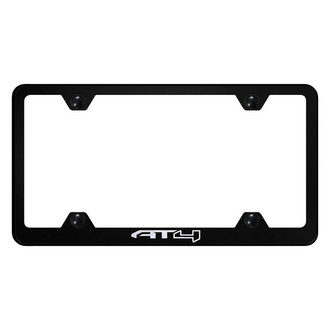 Autogold® - Wide Body Black License Plate Frame with Laser Etched AT4 Logo