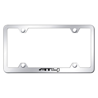 Autogold® - Wide Body Chrome License Plate Frame with Laser Etched AT4 Logo