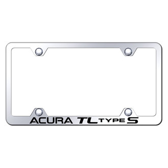 Autogold® - Wide Body Chrome License Plate Frame with Laser Etched Acura TL Type S Logo