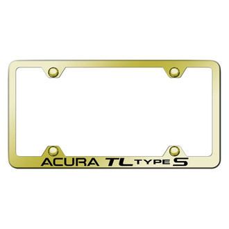 Autogold® - Wide Body Gold License Plate Frame with Laser Etched Acura TL Type S Logo