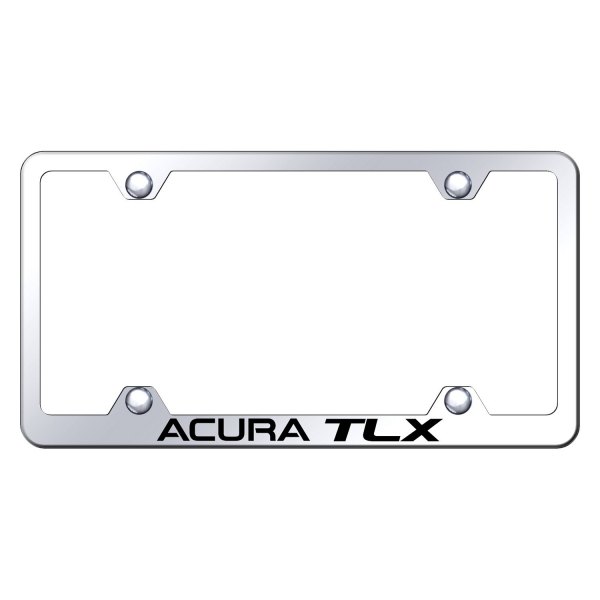 Acura TLX Logo In UV LED Printed On Black Metal License Plate Frame
