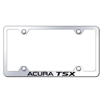 Autogold® - Wide Body Chrome License Plate Frame with Laser Etched Acura TSX Logo
