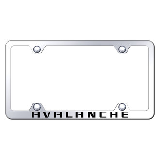 Autogold® - Wide Body Chrome License Plate Frame with Laser Etched Avalanche Logo