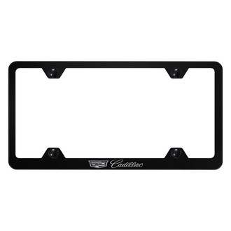 Autogold® - Wide Body License Plate Frame with Laser Etched Cadillac New Logo