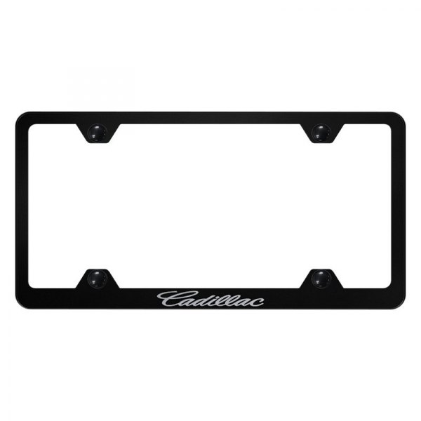 Autogold® - Wide Body License Plate Frame with Laser Etched Cadillac Logo