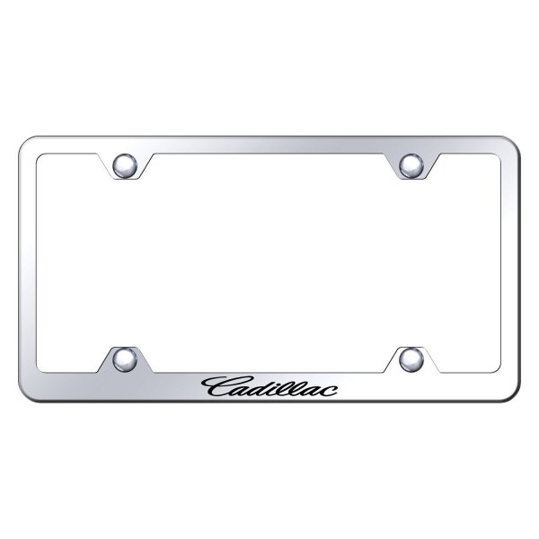 Autogold® - Wide Body License Plate Frame with Laser Etched Cadillac Logo