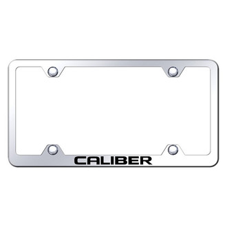 Autogold® - Wide Body Chrome License Plate Frame with Laser Etched Caliber Logo