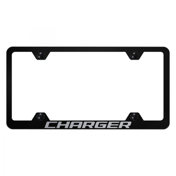 Autogold® - Wide Body License Plate Frame with Laser Etched Charger Logo