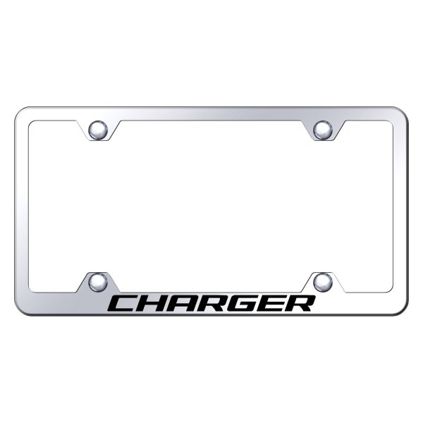 Autogold® - Wide Body License Plate Frame with Laser Etched Charger Logo