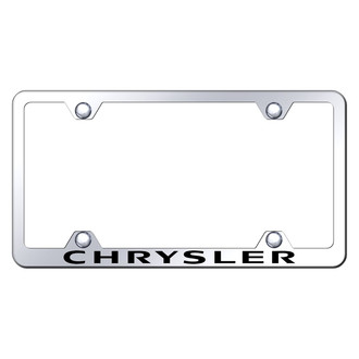 Autogold® - Wide Body Chrome License Plate Frame with Laser Etched Chrysler Logo