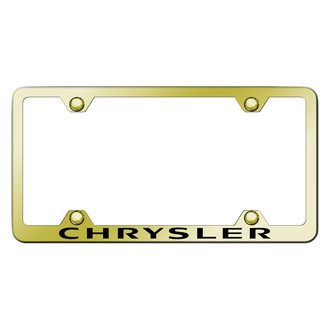 Autogold® - Wide Body Gold License Plate Frame with Laser Etched Chrysler Logo