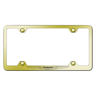 Autogold® - Wide Body Gold License Plate Frame with Laser Etched Chrysler Only Logo