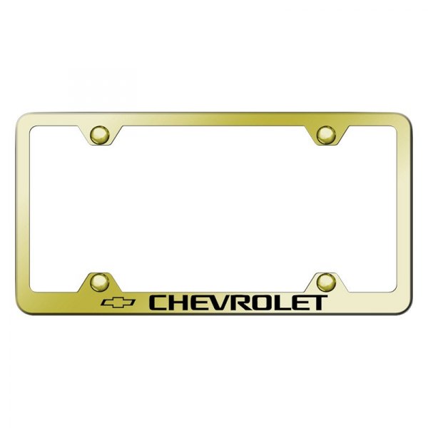 Autogold® - Wide Body License Plate Frame with Laser Etched Chevrolet Logo
