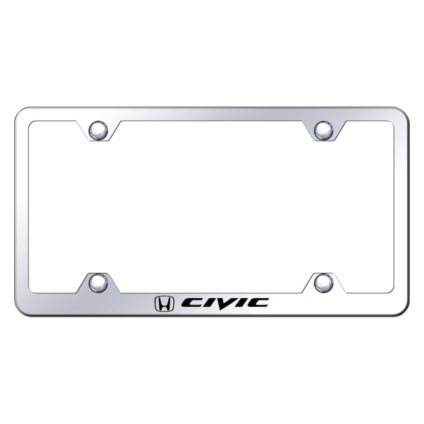 Autogold® - Wide Body License Plate Frame with Laser Etched Civic Logo
